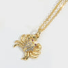 Pony Shape Pendant Necklace For Women Copper Mixed Gemstone Setting Geometric Design Electroplating