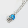 Pony Shape Pendant Necklace For Women Copper Mixed Gemstone Setting Geometric Design Electroplating