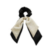 Ponytail Ribbon Large Intestine Hair Band Female Bow Handmade Fabric Black Dotted Headdress