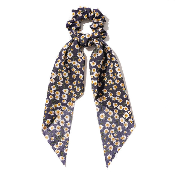 Ponytail Ribbon Scrunchie Hair Accessory Cloth High Elasticity Seiko For Women Floral