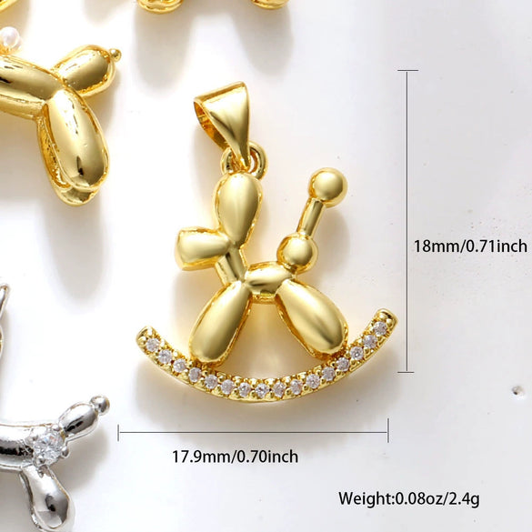 Poodle Puppy Pendant Jewelry Accessories Copper Electroplated Animal Style