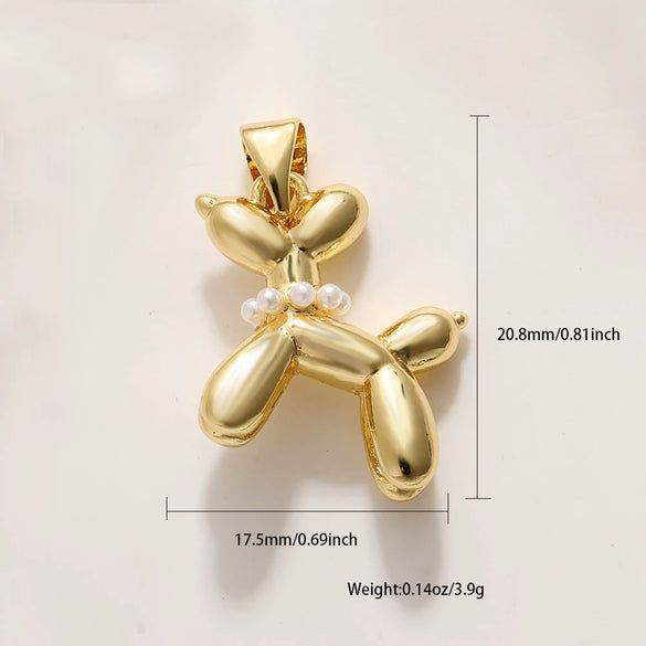 Poodle Puppy Pendant Jewelry Accessories Copper Electroplated Animal Style