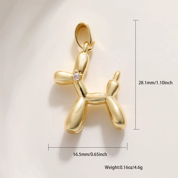 Poodle Puppy Pendant Jewelry Accessories Copper Electroplated Animal Style