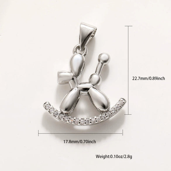 Poodle Puppy Pendant Jewelry Accessories Copper Electroplated Animal Style