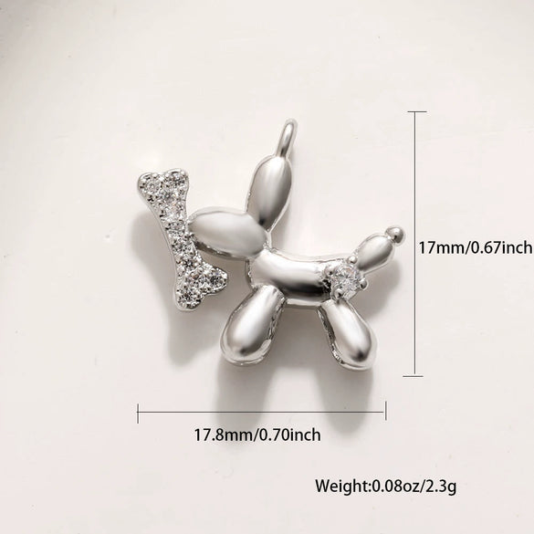 Poodle Puppy Pendant Jewelry Accessories Copper Electroplated Animal Style