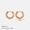 Popular Allmatch Geometric Electroplated Stainless Steel Earrings For Women