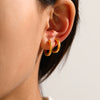 Popular Allmatch Geometric Electroplated Stainless Steel Earrings For Women