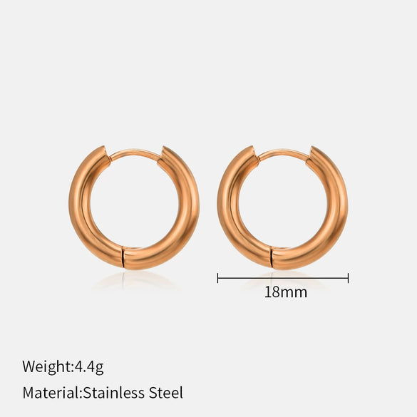 Popular Allmatch Geometric Electroplated Stainless Steel Earrings For Women