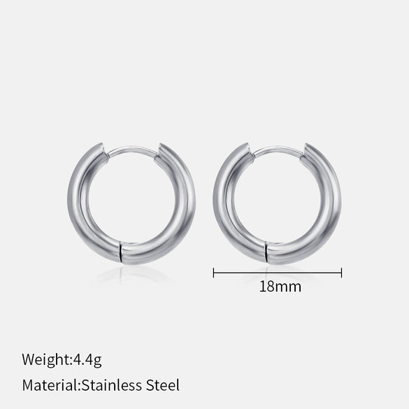 Popular Allmatch Geometric Electroplated Stainless Steel Earrings For Women