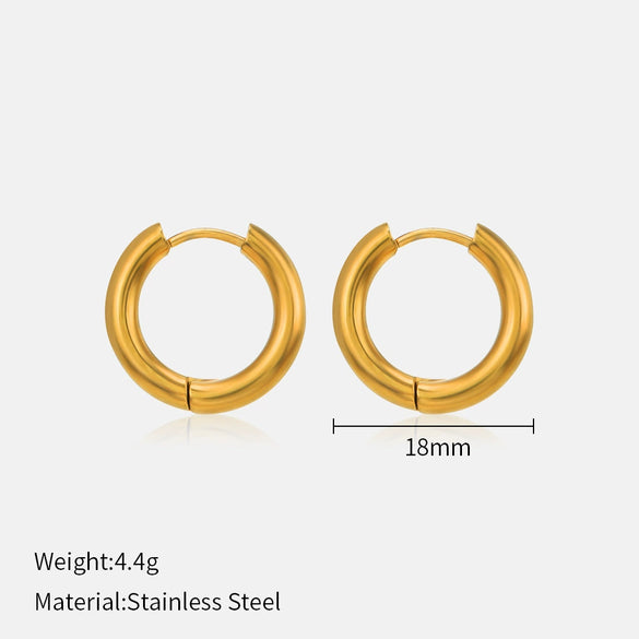 Popular Allmatch Geometric Electroplated Stainless Steel Earrings For Women