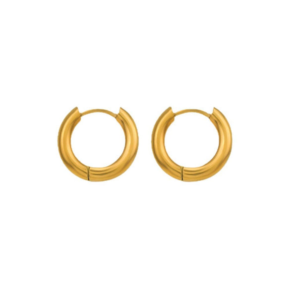 Popular Allmatch Geometric Electroplated Stainless Steel Earrings For Women
