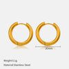 Popular Allmatch Geometric Electroplated Stainless Steel Earrings For Women