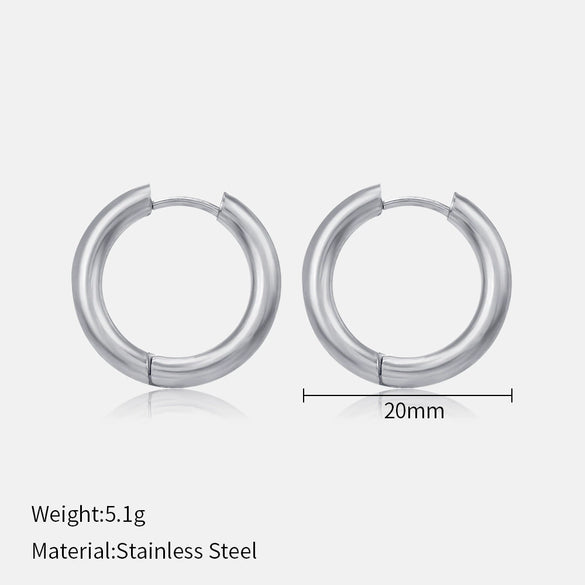 Popular Allmatch Geometric Electroplated Stainless Steel Earrings For Women