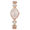 Popular Clover Women's Fashion Quartz Watch With Alloy Case Imitation Leather Strap And Organic Glass Mirror In Barrel Shape