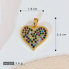Popular Copper Inlaid Zircon Heart Pendant Necklace With Melon Seed Clasp Electroplated