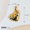 Popular Copper Inlaid Zircon Heart Pendant Necklace With Melon Seed Clasp Electroplated