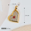 Popular Copper Inlaid Zircon Heart Pendant Necklace With Melon Seed Clasp Electroplated