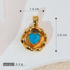 Popular Copper Inlaid Zircon Heart Pendant Necklace With Melon Seed Clasp Electroplated