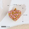 Popular Copper Inlaid Zircon Heart Pendant Necklace With Melon Seed Clasp Electroplated