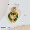 Popular Copper Inlaid Zircon Heart Pendant Necklace With Melon Seed Clasp Electroplated