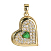 Popular Copper Inlaid Zircon Heart Pendant Necklace With Melon Seed Clasp Electroplated