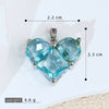 Popular Copper Inlaid Zircon Heart Pendant Necklace With Melon Seed Clasp Electroplated