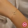 Popular Creative Women's S925 Sterling Silver Full Diamond Geometric Bracelet With Electroplating And Real Gold Plating
