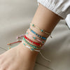 Popular Crystal Rice Beads Woven Bohemian Rhombus Shaped Women's Fashion Personality Bracelet