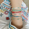Popular Crystal Rice Beads Woven Bohemian Rhombus Shaped Women's Fashion Personality Bracelet