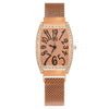 Popular Diamondencrusted Barrel Women's Watch Alloy Metal Strap Fashion Style