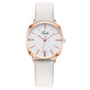Popular Fashion Diamond Women's Metal Case Imitation Leather Strap Quartz Watch With Round Dial