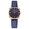 Popular Fashion Diamond Women's Metal Case Imitation Leather Strap Quartz Watch With Round Dial