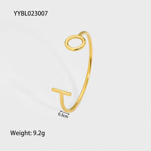 Popular Fashion Ladies Stainless Steel Hollow Love Bracelet With Pvdp Furnace Real Gold Treatment