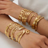 Popular Fashion Ladies Stainless Steel Hollow Love Bracelet With Pvdp Furnace Real Gold Treatment