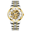 Popular Fashion Men's Watch Metal Band Nonmechanical Business Waterproof Square Diamond Chinese Dragon Design