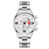 Popular Fashion Men's Watch Stainless Steel Metal Band Threeeye Calendar Digital