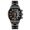 Popular Fashion Men's Watch Stainless Steel Metal Band Threeeye Calendar Digital