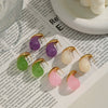 Popular Fashion Water Drop Earrings For Women Stainless Steel With Electroplating Light Luxury Minimalist Style