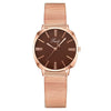 Popular Fashion Women's Metal Mesh Belt Square Dial Quartz Watch With Diamond Encrustment And Stainless Steel Buckle
