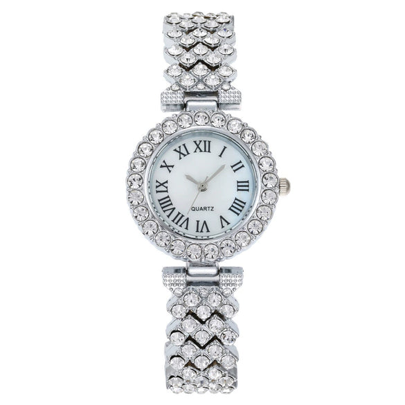 Popular Fashionable Roman Pattern Women's Metal Watch