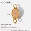 Popular Geometric Natural Stone 18K Gold Plated Stainless Steel Edge Trim Pendant Accessories For Jewelry Making Diy Handmade Materials For Women