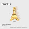 Popular Handmade Diy Stainless Steel 18K Goldplated Heartshaped Eiffel Tower Pendant Jewelry Accessories For Women
