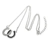 Popular Jewelry Double U Horseshoe Necklace In Black And White Diamond Design Alloy Material With Electroplating Treatment