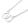 Popular Jewelry Double U Horseshoe Necklace In Black And White Diamond Design Alloy Material With Electroplating Treatment