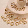 Popular Jewelry 316L Stainless Steel Electroplated 18K Gold Earrings Inlaid With Rhinestone