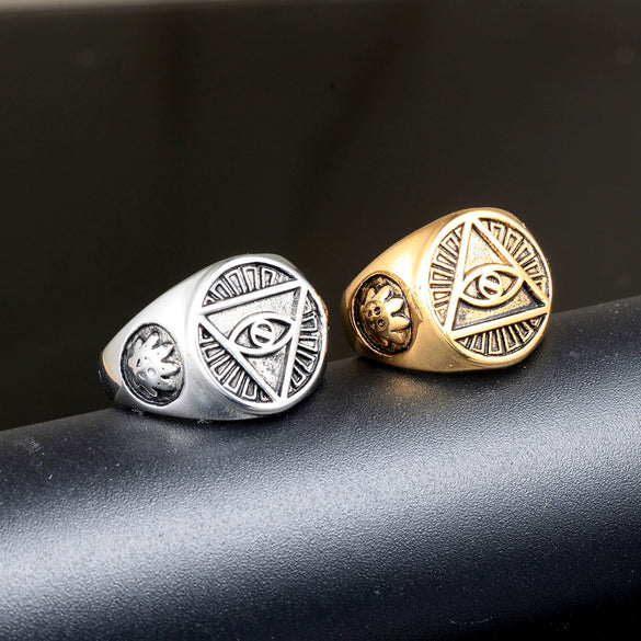 Popular Jewelry Stainless Steel Ring With Geometric Design And Polishing