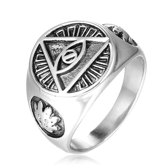 Popular Jewelry Stainless Steel Ring With Geometric Design And Polishing