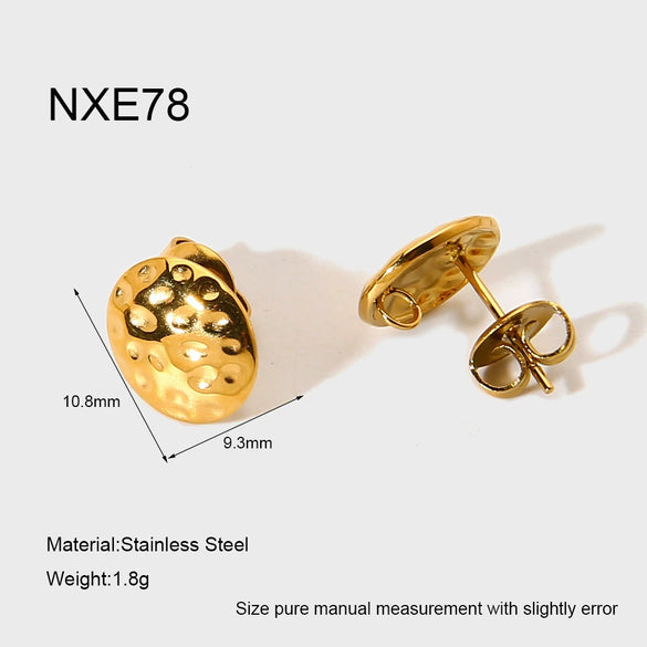 Popular Minimalist Ins Style Electroplated Star Moon Heart Butterfly Stainless Steel Pendant Earring Accessories
