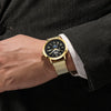 Popular New Fashion Men's Watch Stainless Steel Belt Round Dial Business Style
