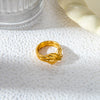 Popular Niche Ring Stainless Steel Xshaped Cross Tie Bow Electroplating Style Unisex